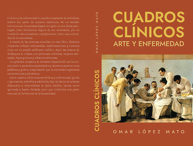 Servicios de maquetación y diseño de portadas. Ejemplos: portada del libro "Cuadros de clínicos"